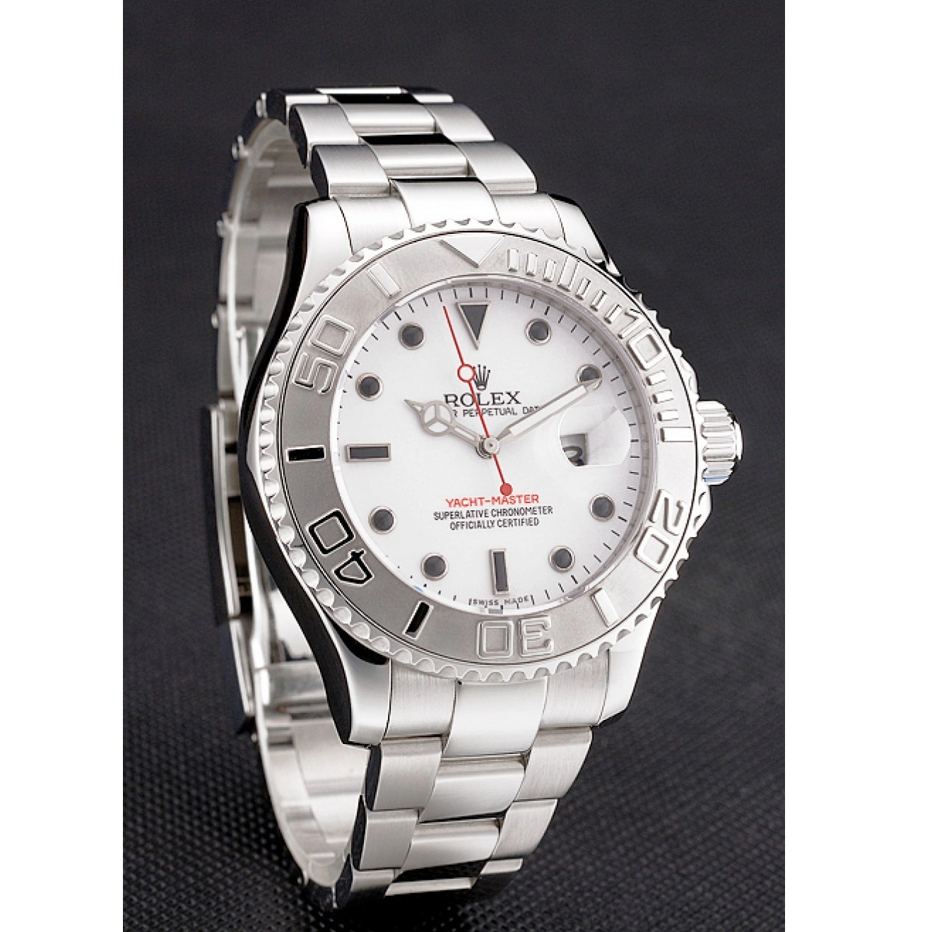 Aaa replica watch Stainless Yacht-Master And Dial Bracelet Case White Rolex Steel 0627